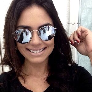 Ray-Ban (Store Display) Round Metal Silver Mirror RB3447